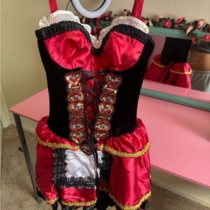 Red and Black Corset Dress